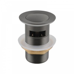 32/40mm Gunmetal Grey Solid Brass Basin Pop Up Waste with Overflow 32/40mm Gunmetal Grey Solid Brass Basin Pop Up Waste with Overflow